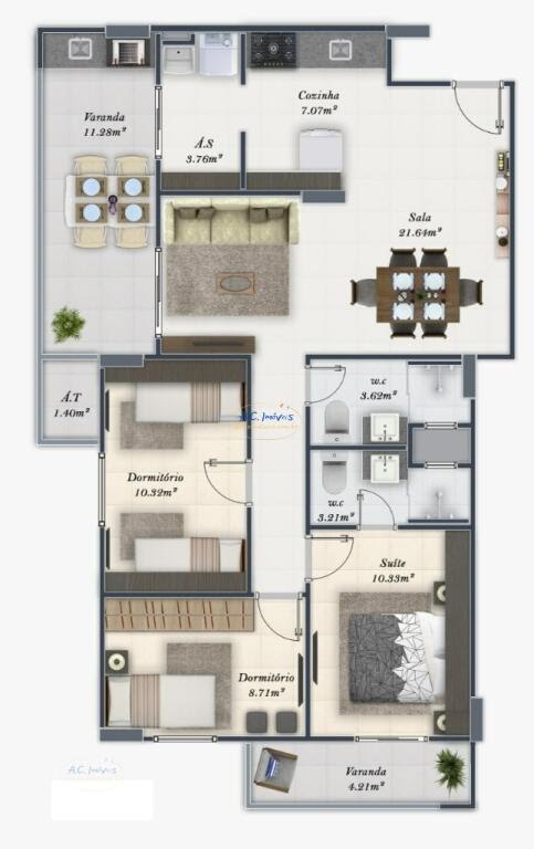 Apartamento à venda com 3 quartos, 1 suíte e 100m² no Vila Tupi, Praia Grande (SP) — foto 19 de 29
