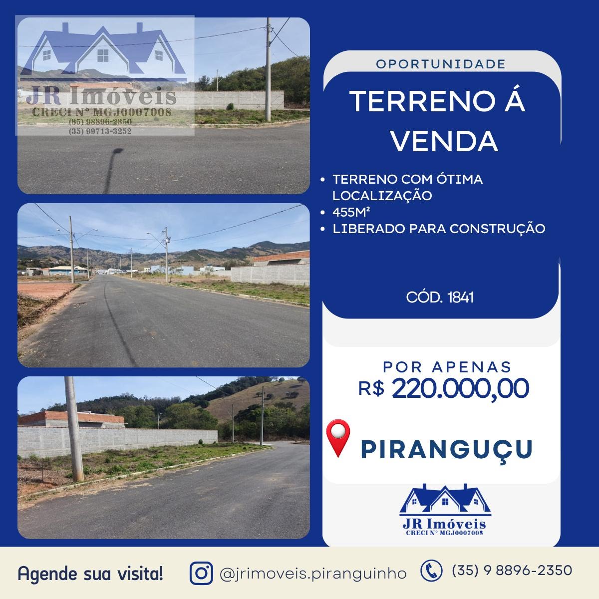 Terreno à venda com 455m² de terreno no Loteamento Vale das Pedras, Piranguçu — foto principal