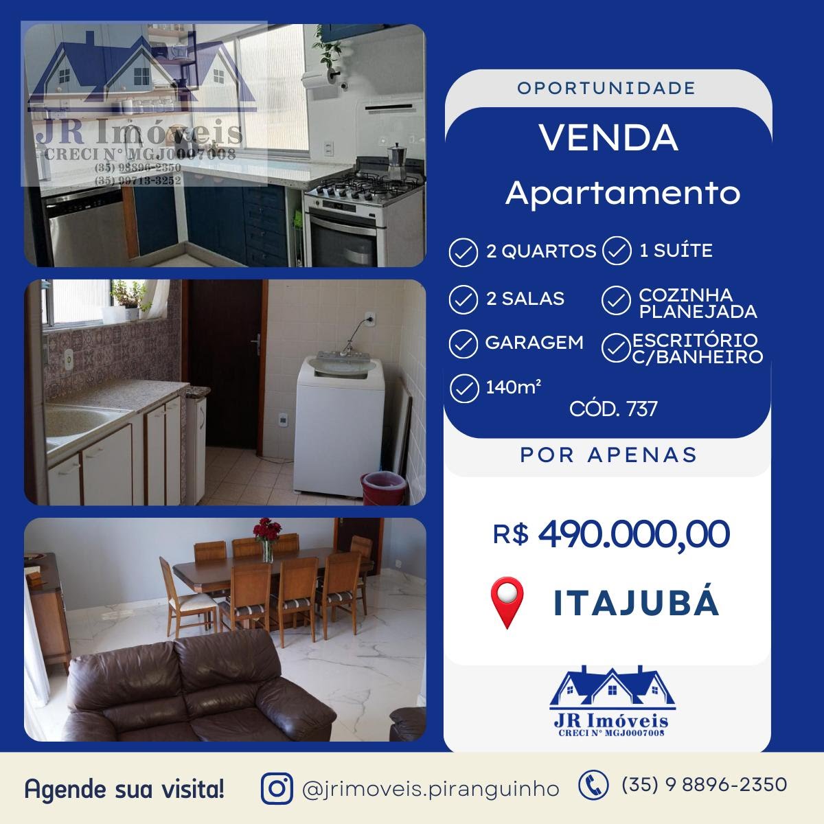 Apartamento à venda com 2 quartos, 1 banheiro e 1 vaga no Morro Chic, Itajubá — foto principal