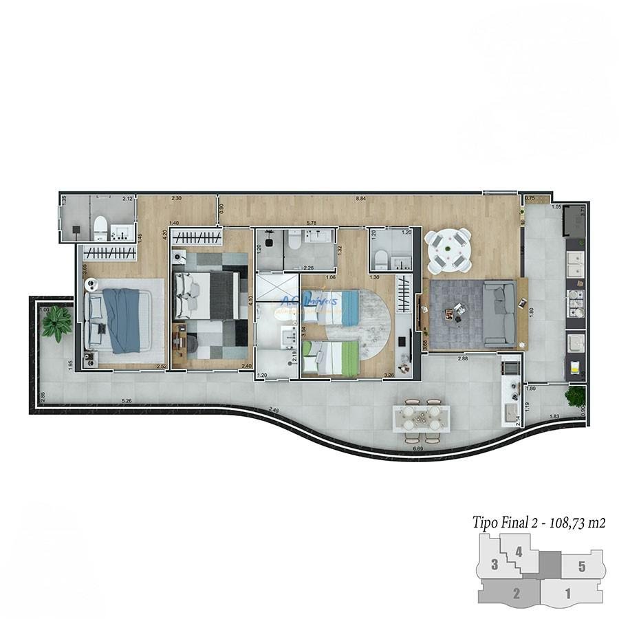 Apartamento à venda com 3 quartos, 3 suítes, 2 vagas e 109m² no Guilhermina, Praia Grande (SP) — foto 26 de 26