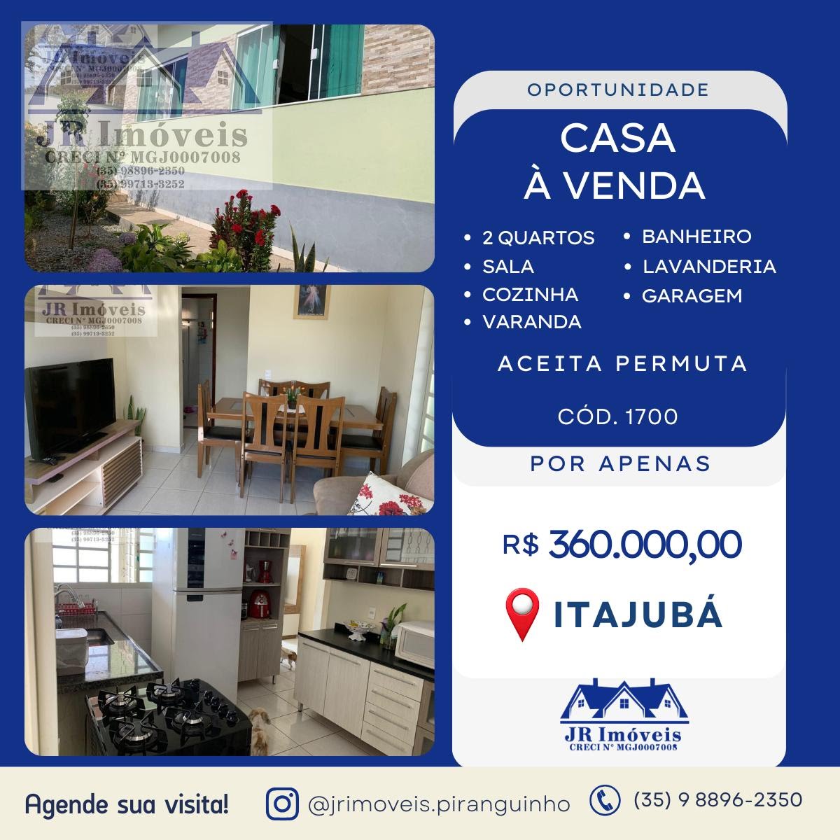 Casa à venda com 2 quartos, 1 banheiro, 2 vagas e 250m² no Açude, Itajubá — foto principal