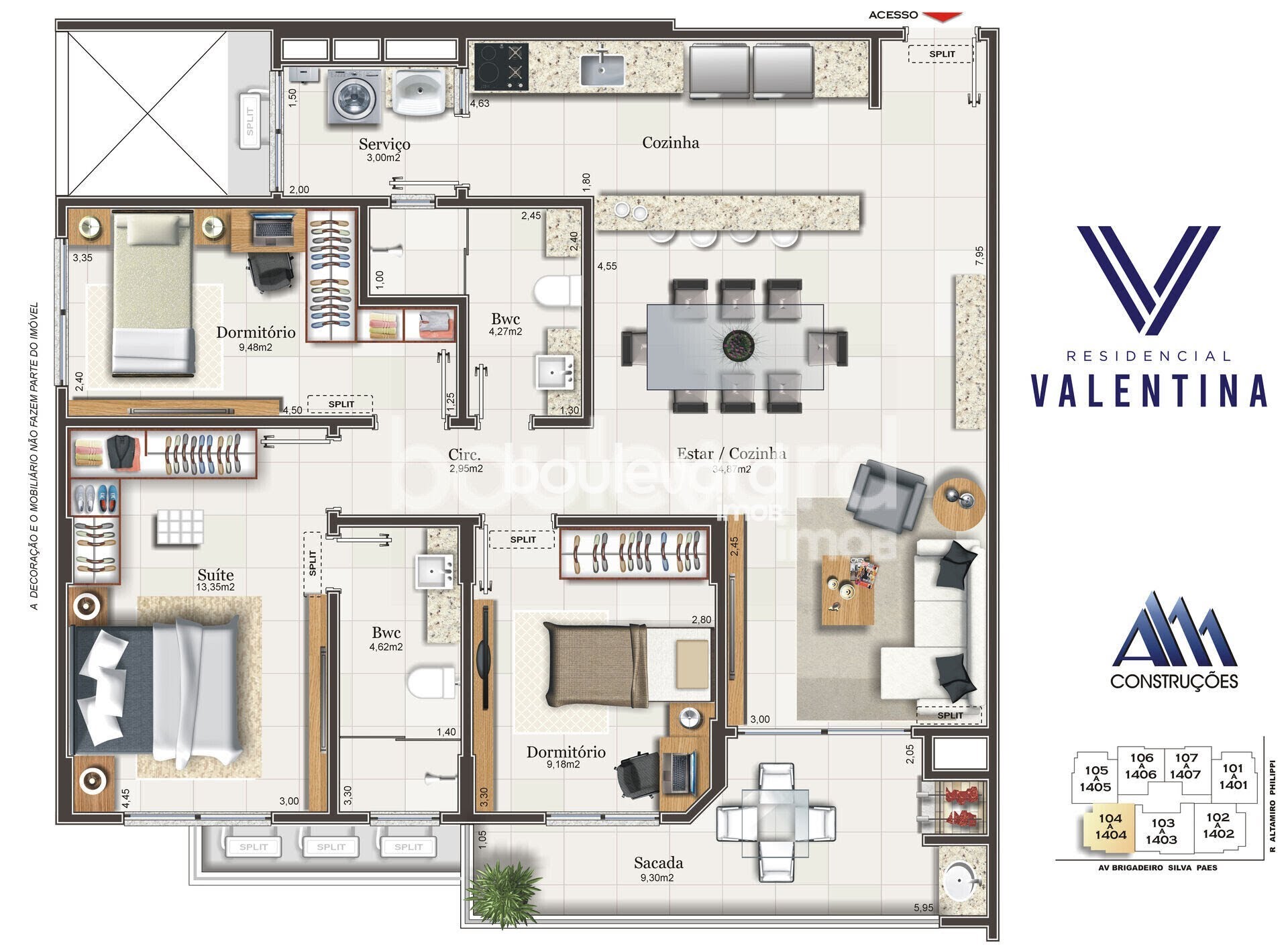 Apartamento à venda com 2 quartos, 2 suítes, 1 vaga e 96m² no Campinas, São José (SC) — foto 23 de 28