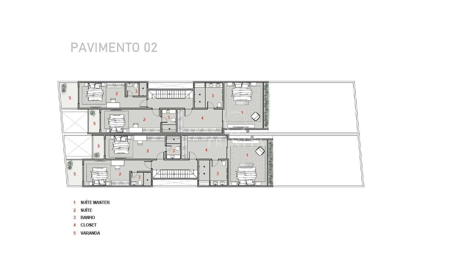 Interlagos de Itaúna - Planta Segundo Pavimento - Trinità Imobiliária