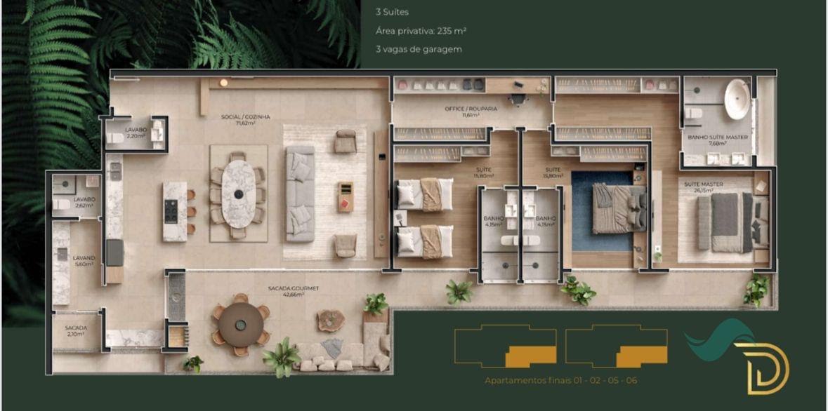 Apartamento à venda com 3 suítes, 5 vagas e 235m² no Jurerê Internacional, Florianópolis (SC) — foto 21 de 21