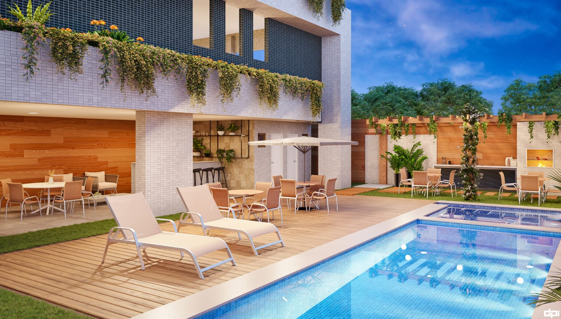 apartamento com área de lazer em campo grande