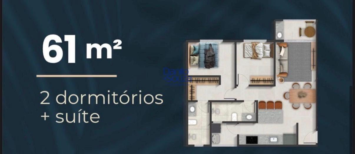 Apartamento à venda com 2 quartos, 1 suíte, 1 vaga e 61m² no Amazonas, Araxá (MG) — foto 2 de 15