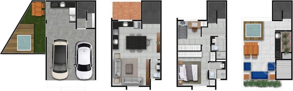 Planta 04 - 2 dorm 170m²