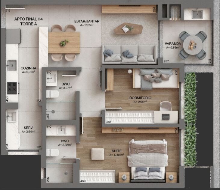Apartamento à venda com 2 quartos, 1 suíte, 1 vaga e 77m² no Cacupé, Florianópolis (SC) — foto 21 de 22